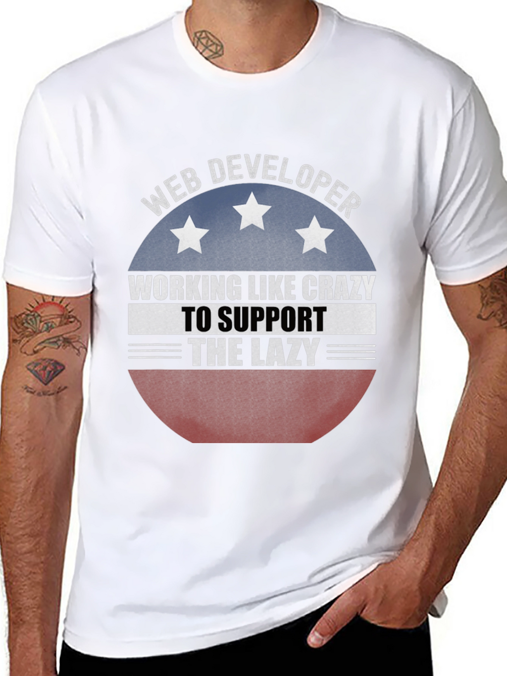 Web Developer T-Shirt - Working Like Crazy Tee