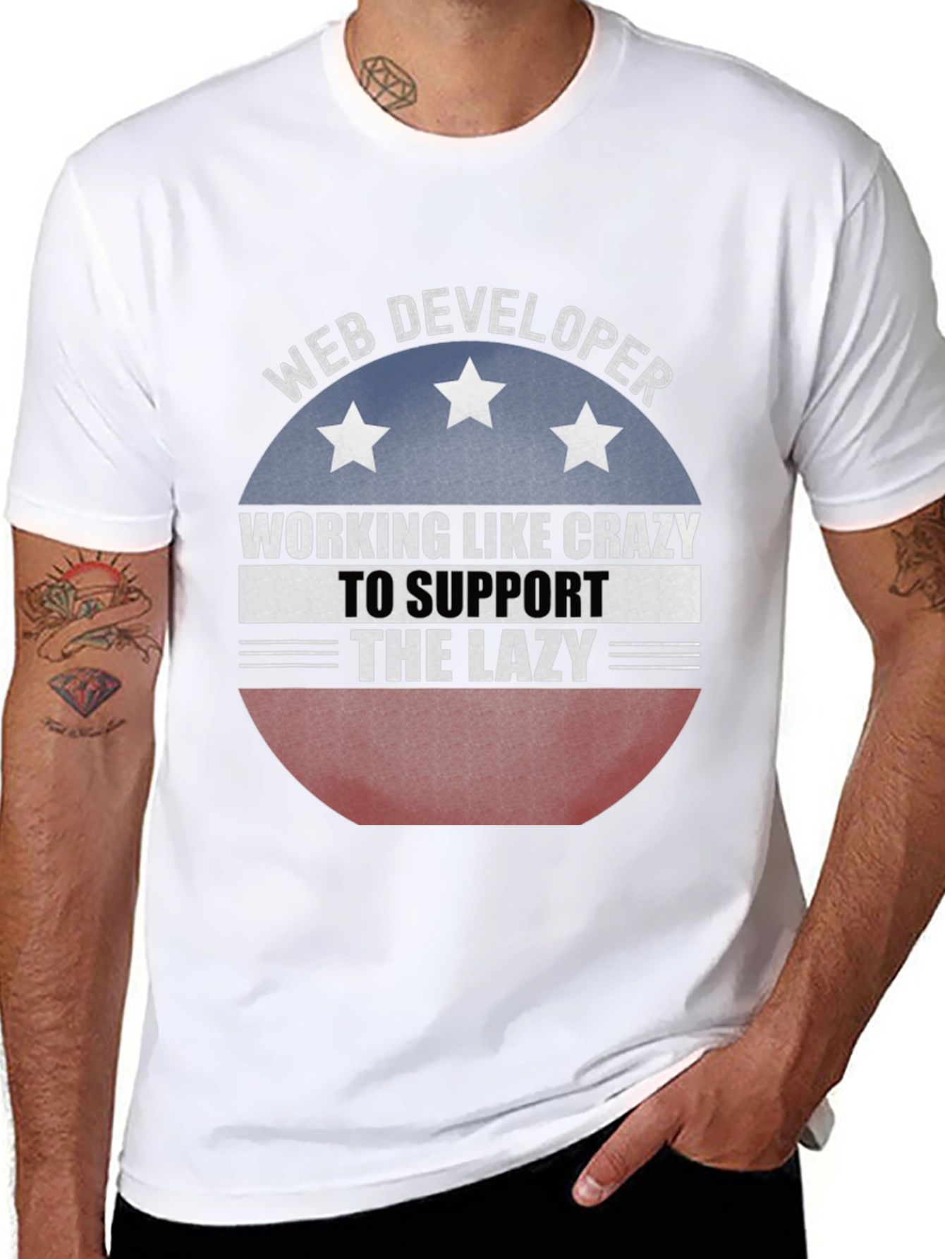 Web Developer T-Shirt - Working Like Crazy Tee