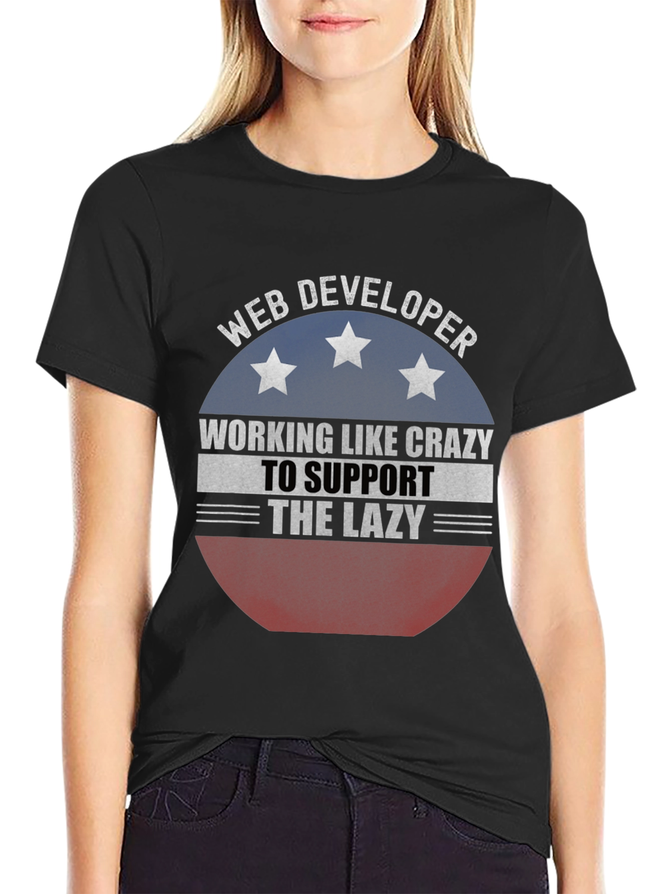 Web Developer T-Shirt - Working Like Crazy Tee