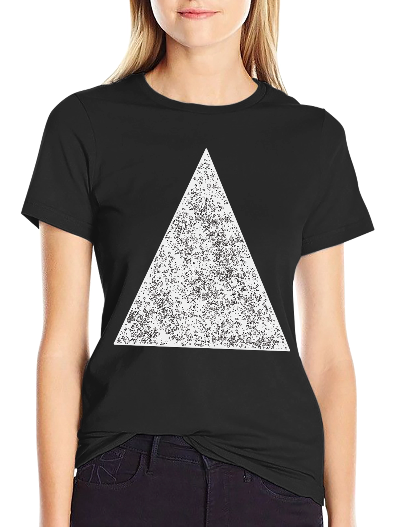 Geometric Triangle Graphic Print T-Shirt