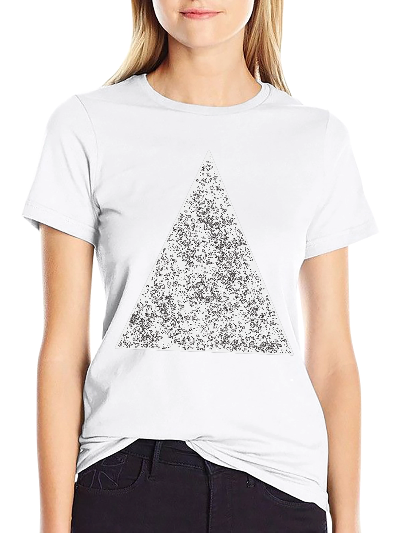 Geometric Triangle Graphic Print T-Shirt