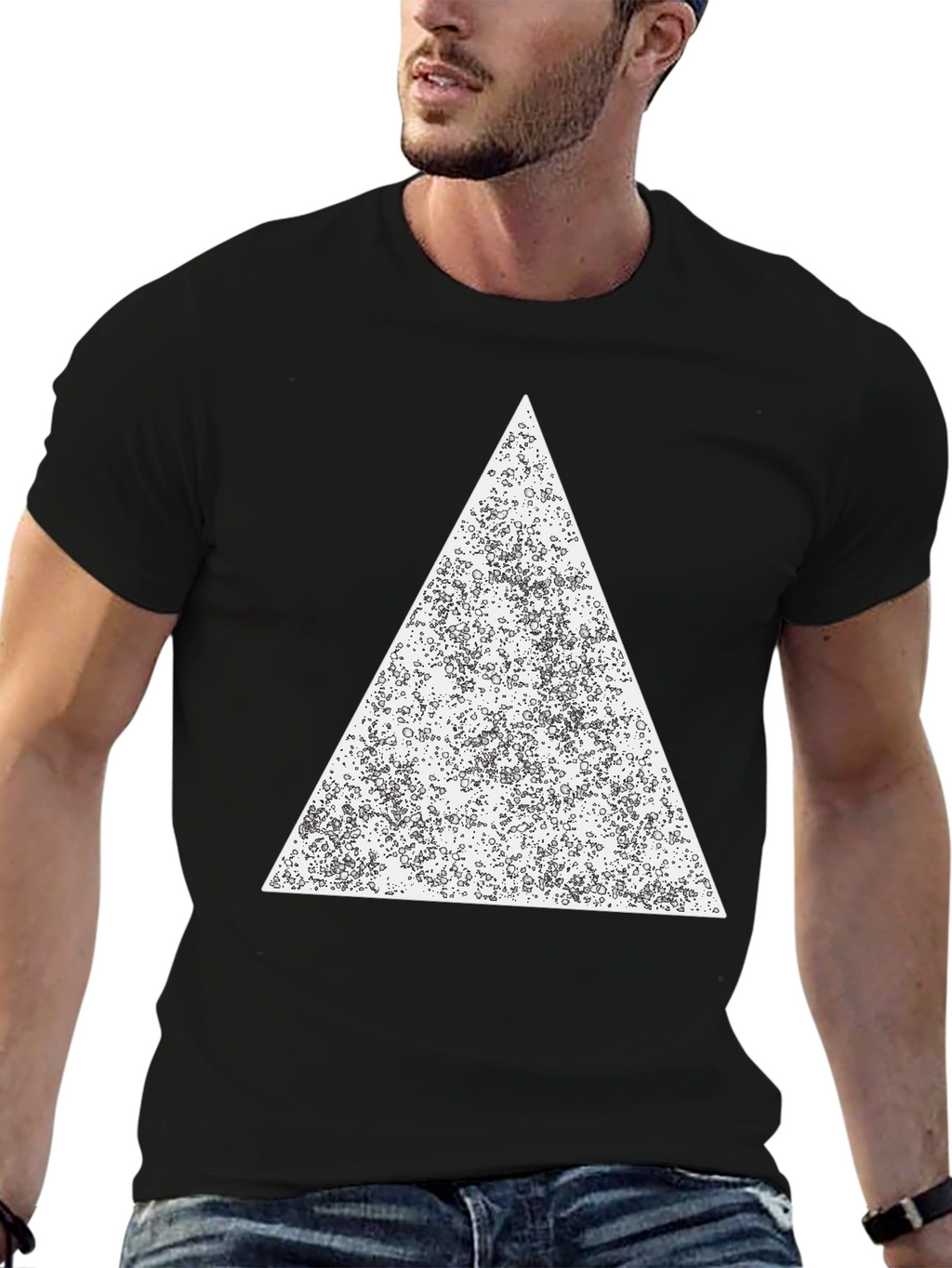 Geometric Triangle Graphic Print T-Shirt