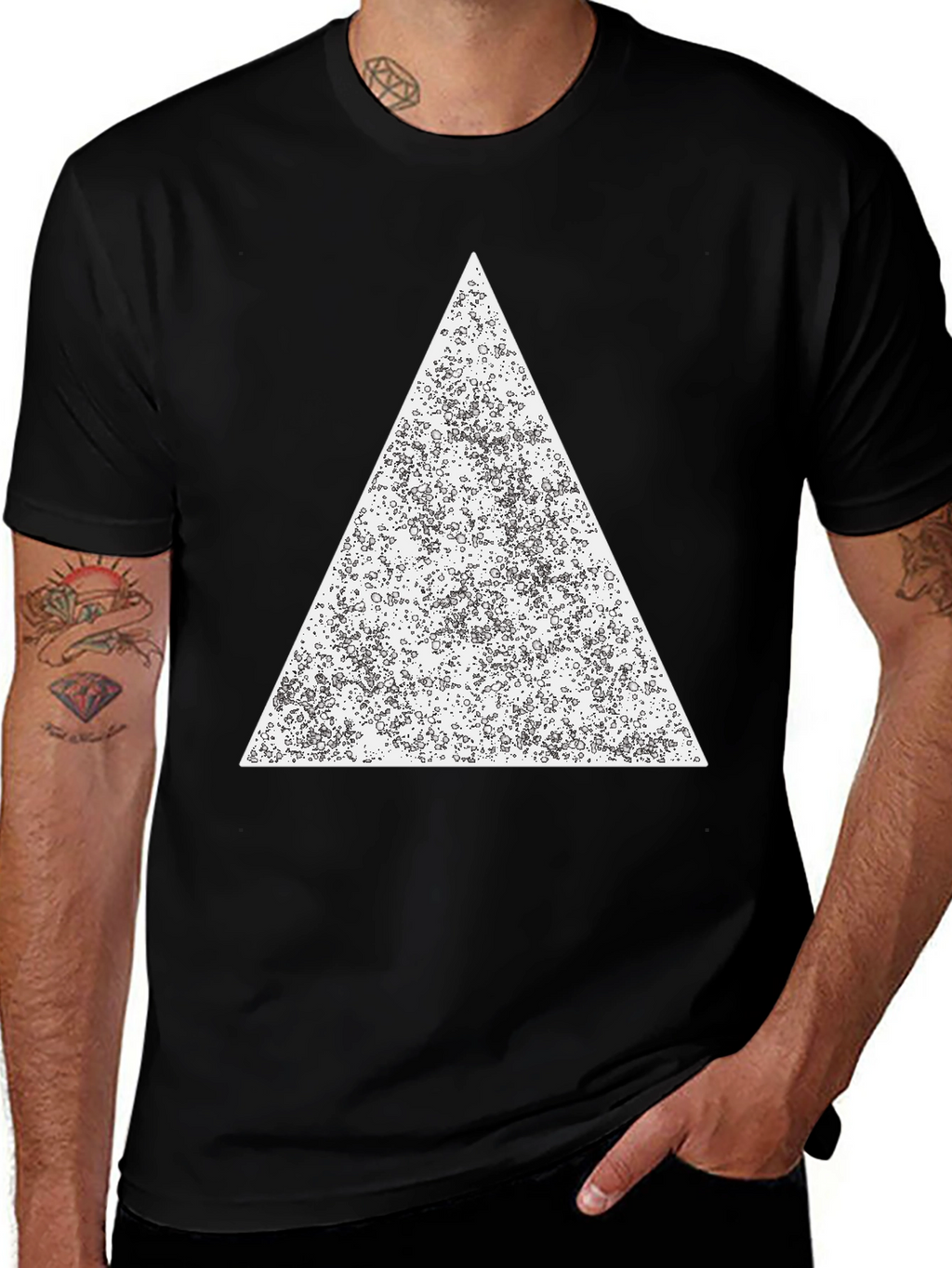 Geometric Triangle Graphic Print T-Shirt