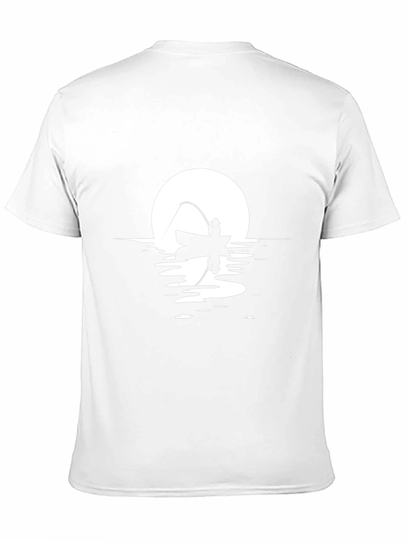 Fisherman Silhouette Graphic T-Shirt