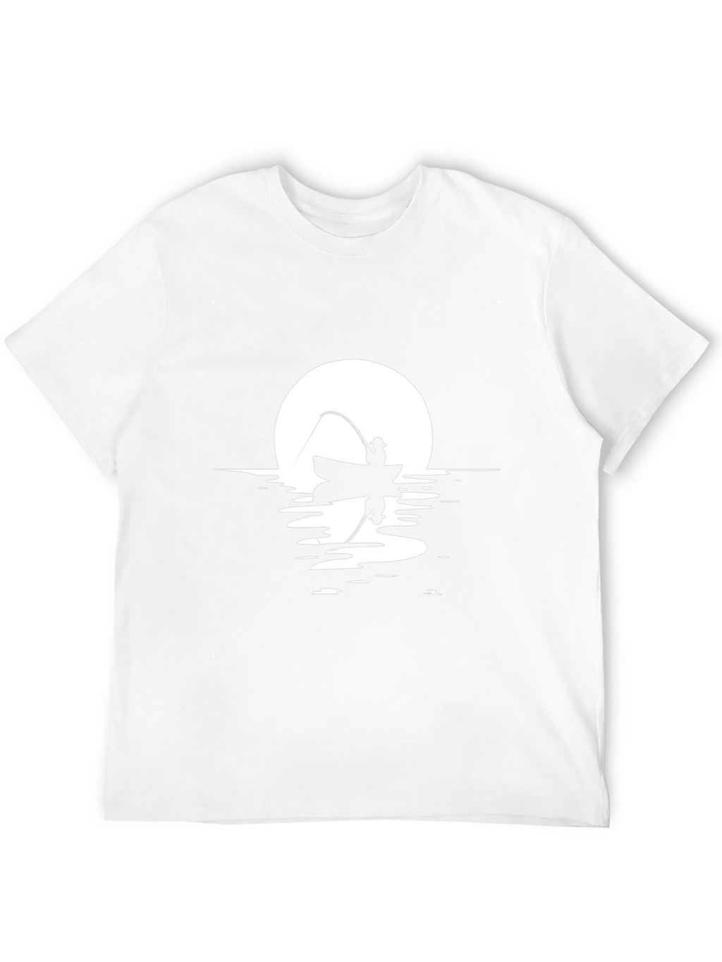 Fisherman Silhouette Graphic T-Shirt
