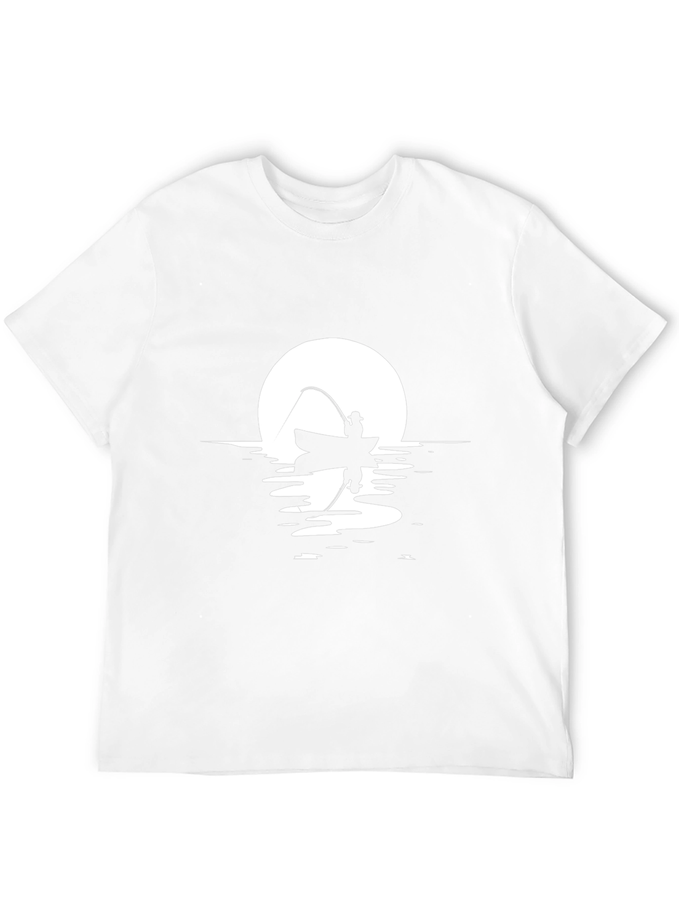 Fisherman Silhouette Graphic T-Shirt