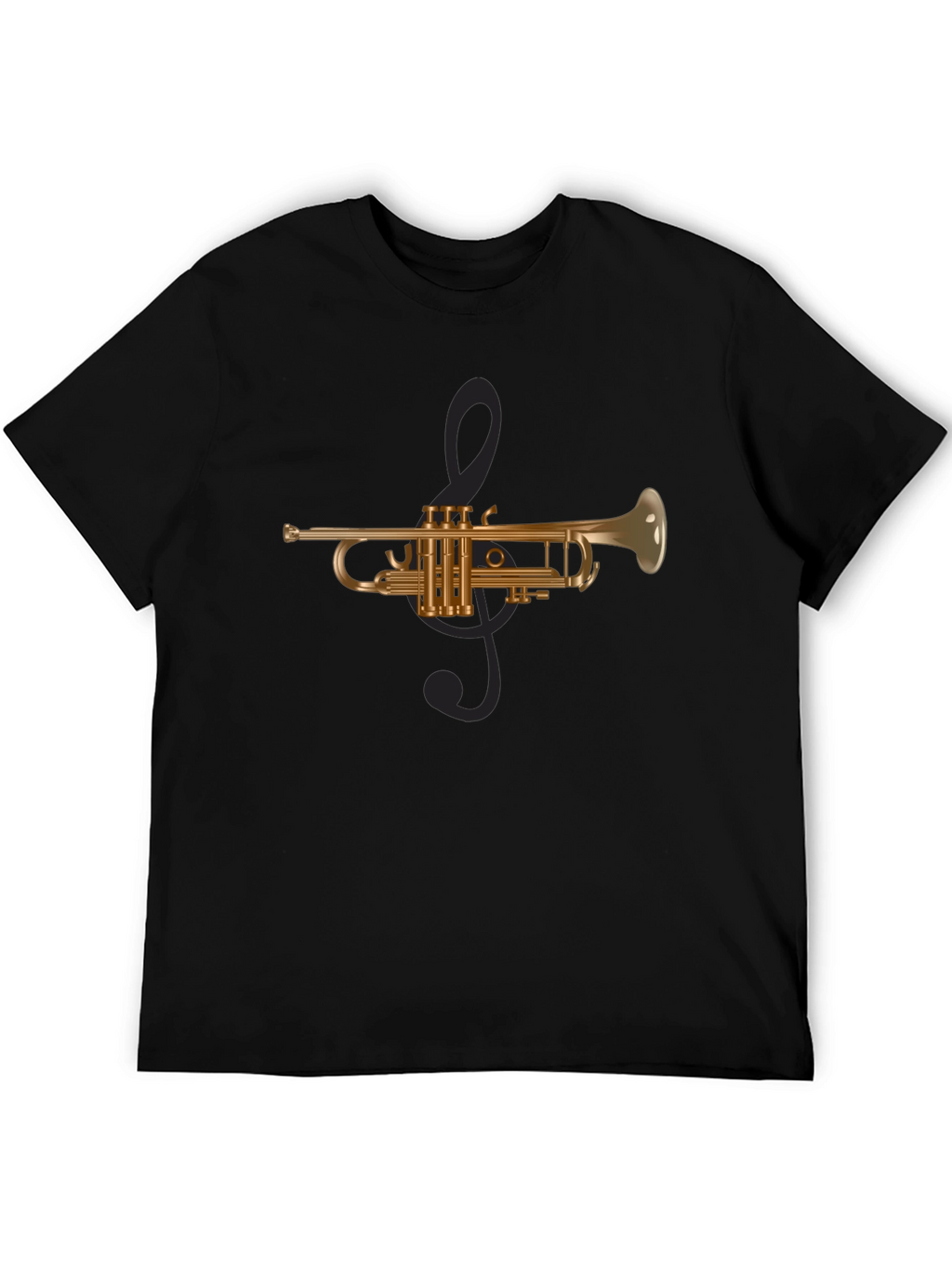 Trumpet & Treble Clef Graphic Tee - Musicians Style