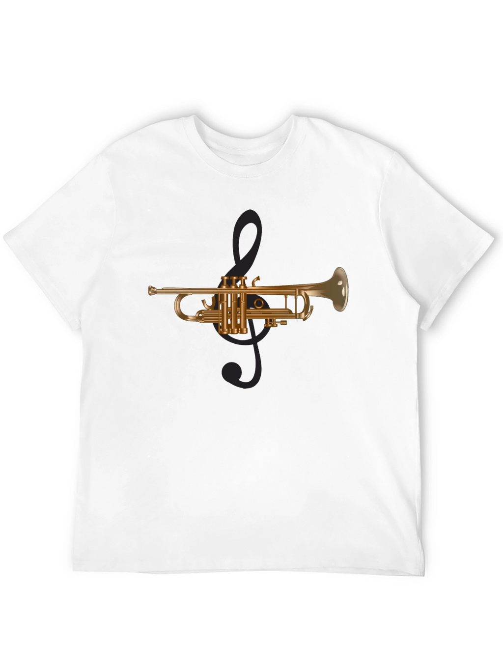 Trumpet & Treble Clef Graphic Tee - Musicians Style