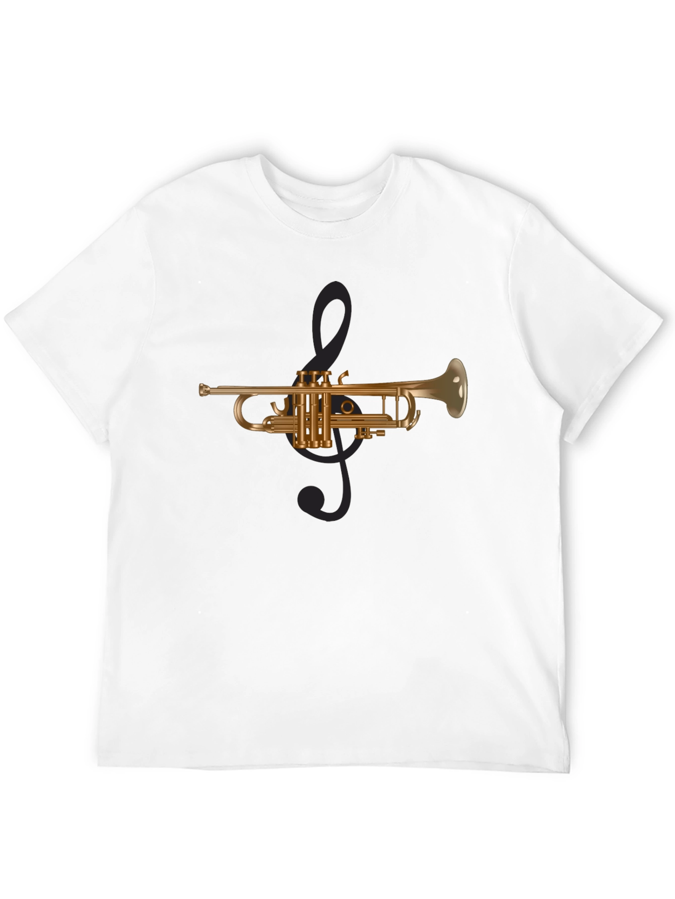 Trumpet & Treble Clef Graphic Tee - Musicians Style