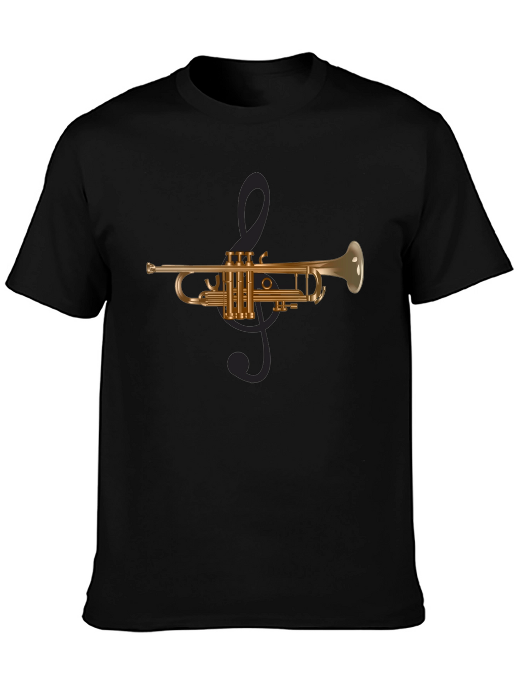 Trumpet & Treble Clef Graphic Tee - Musicians Style
