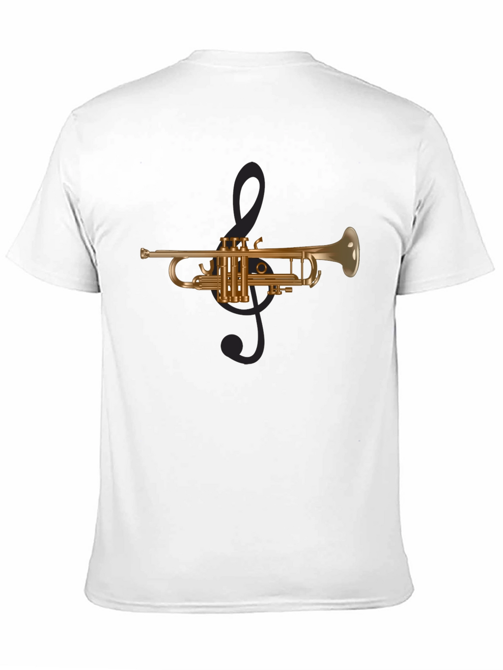Trumpet & Treble Clef Graphic Tee - Musicians Style