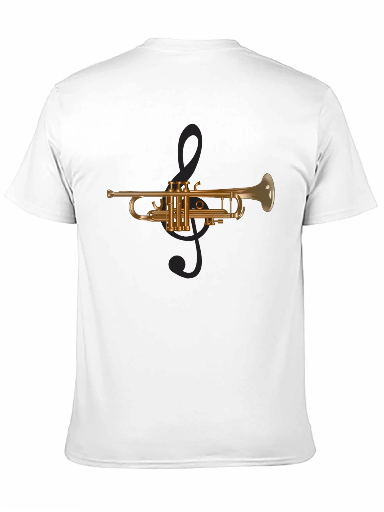 Trumpet & Treble Clef Graphic Tee - Musicians Style