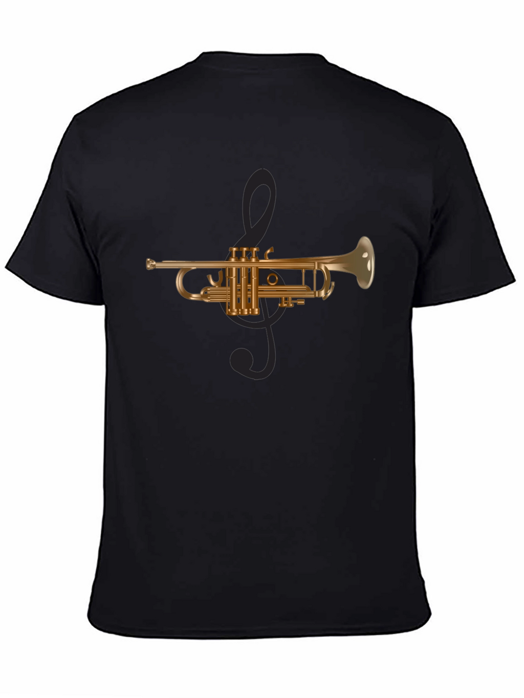 Trumpet & Treble Clef Graphic Tee - Musicians Style