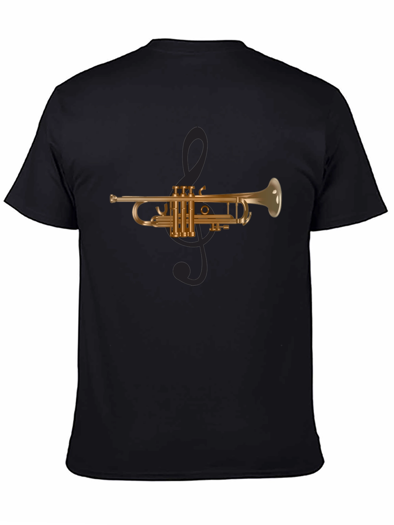 Trumpet & Treble Clef Graphic Tee - Musicians Style