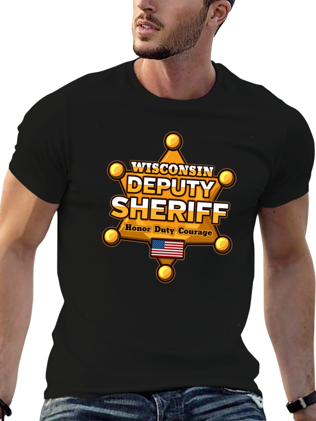 Wisconsin Deputy Sheriff T-Shirt - Honor Duty Courage