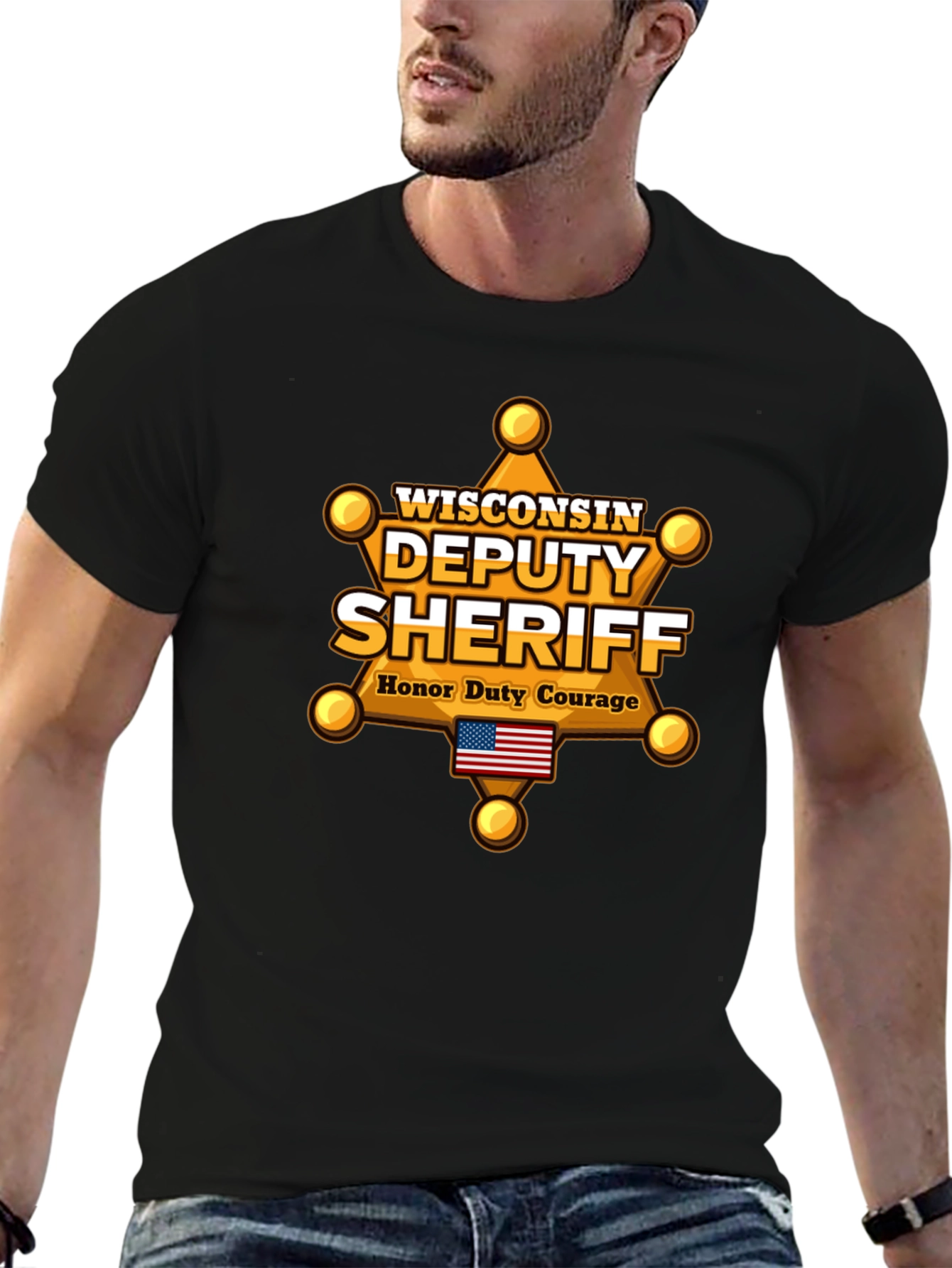 Wisconsin Deputy Sheriff T-Shirt - Honor Duty Courage
