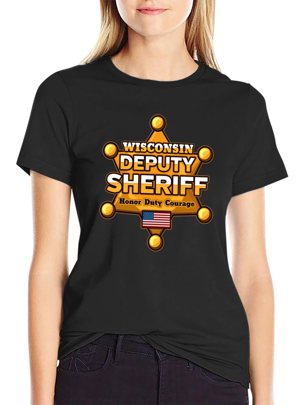 Wisconsin Deputy Sheriff T-Shirt - Honor Duty Courage