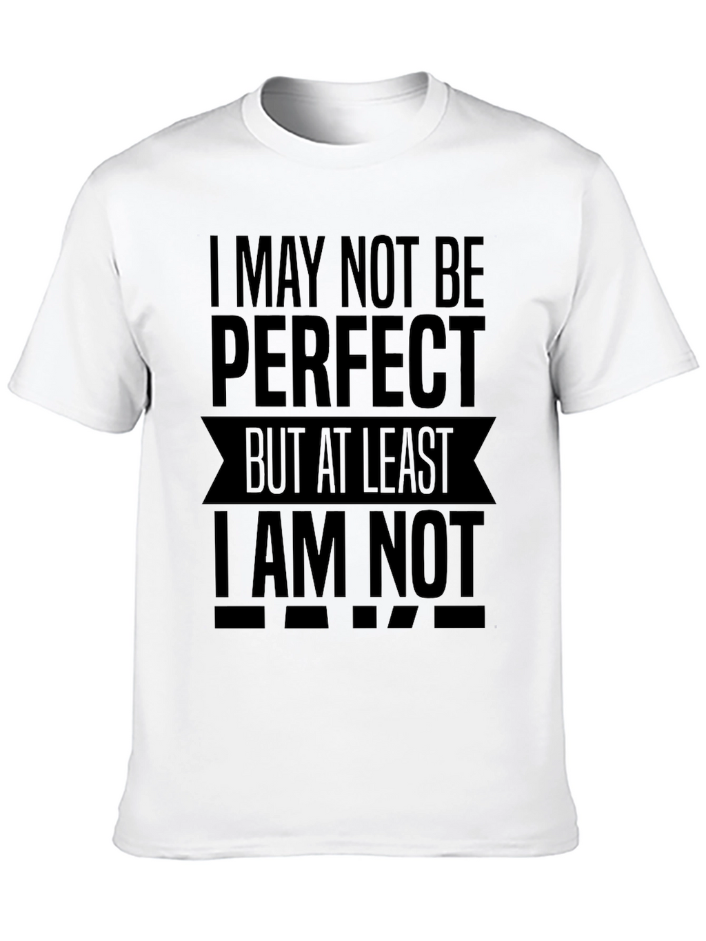 I May Not Be Perfect Funny Slogan T-Shirt