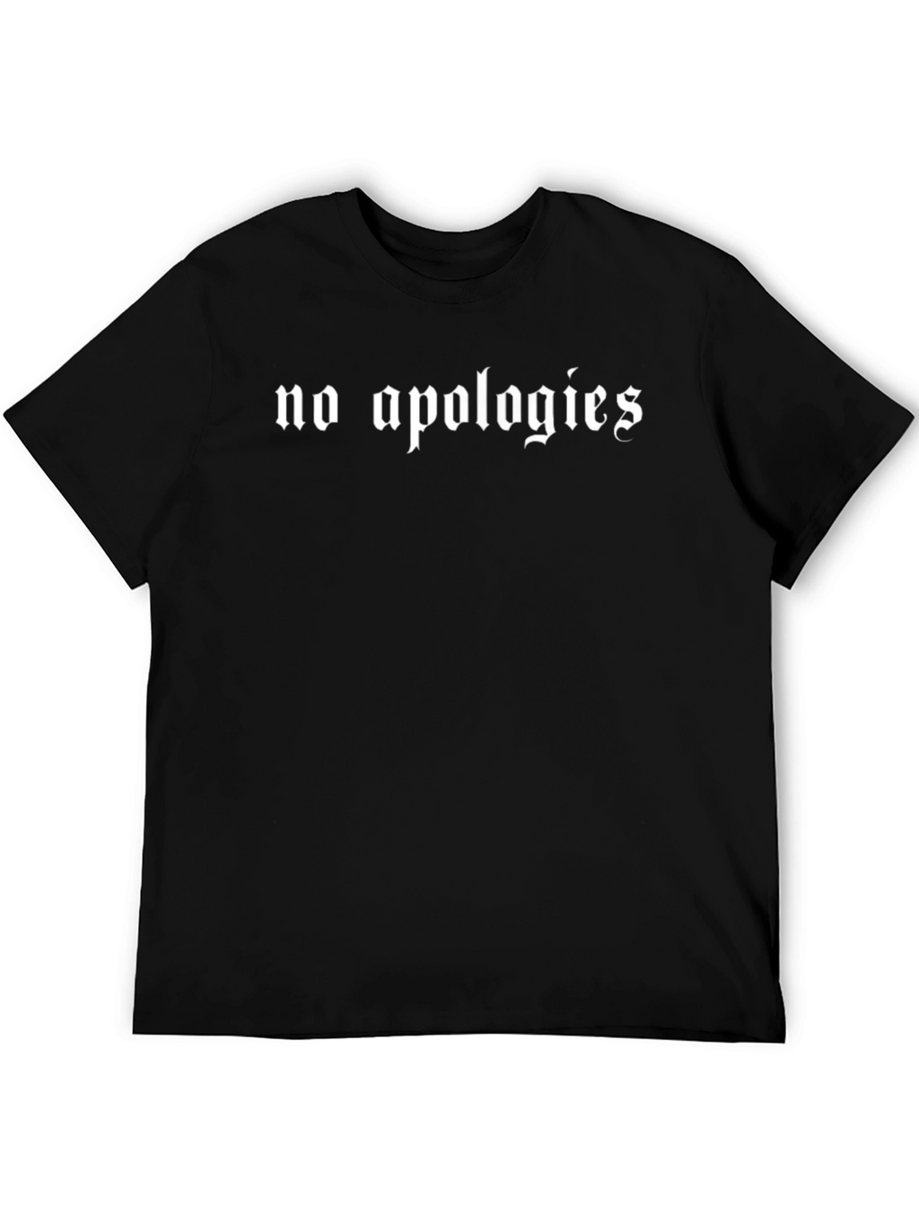 No Apologies Gothic Style Black T-Shirt