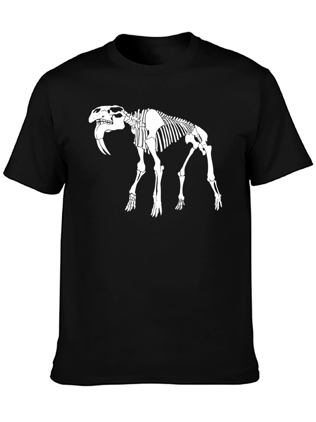 Skeleton Saber-Toothed Tiger Graphic Tee