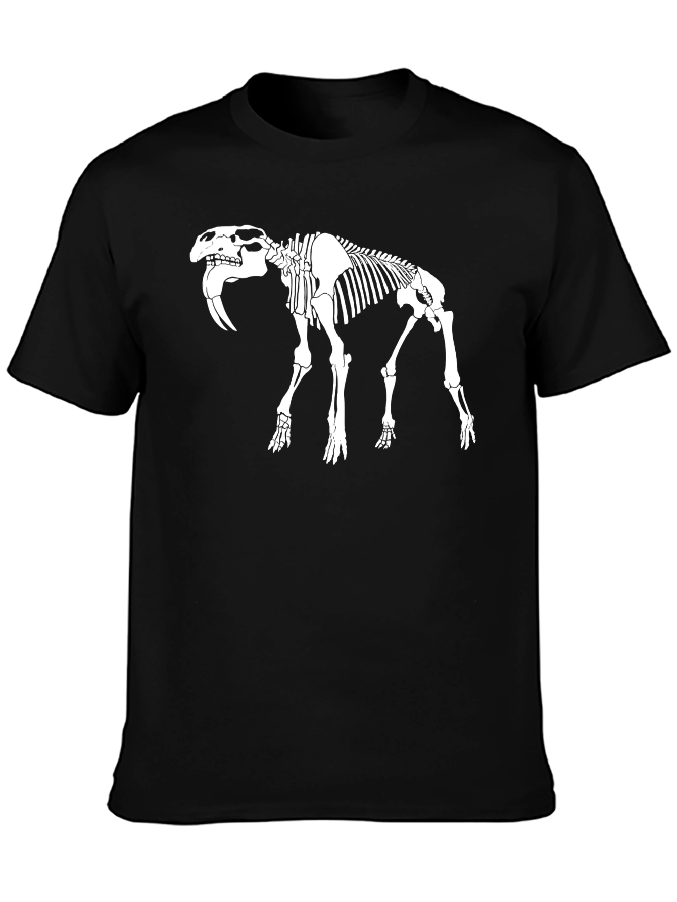 Skeleton Saber-Toothed Tiger Graphic Tee
