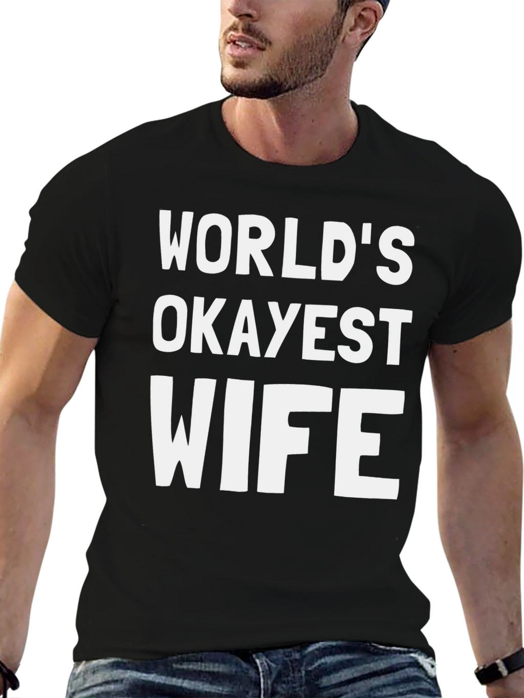 Worlds Okayest Wife - Funny Graphic T-Shirt