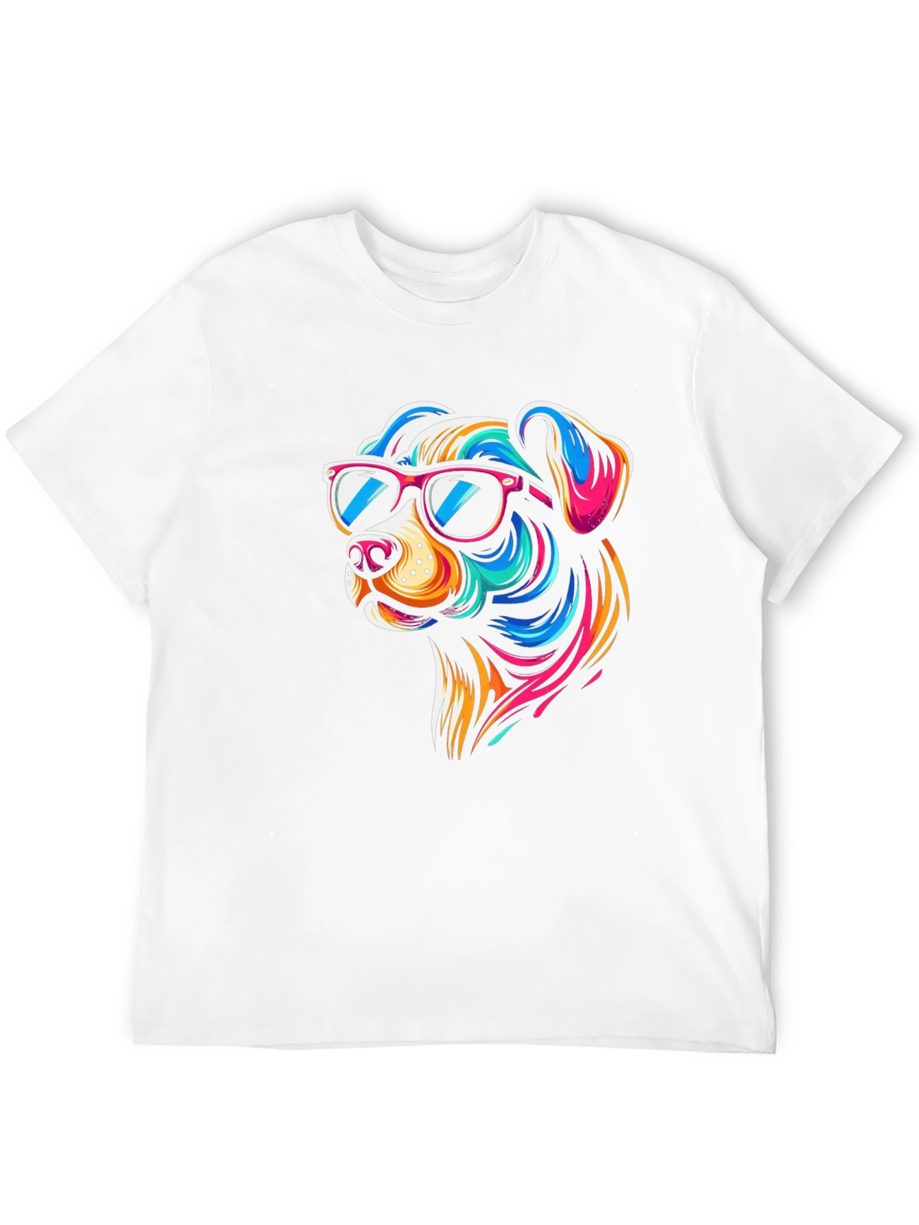 Cool Dog Graphic Tee - Black Cotton T-Shirt