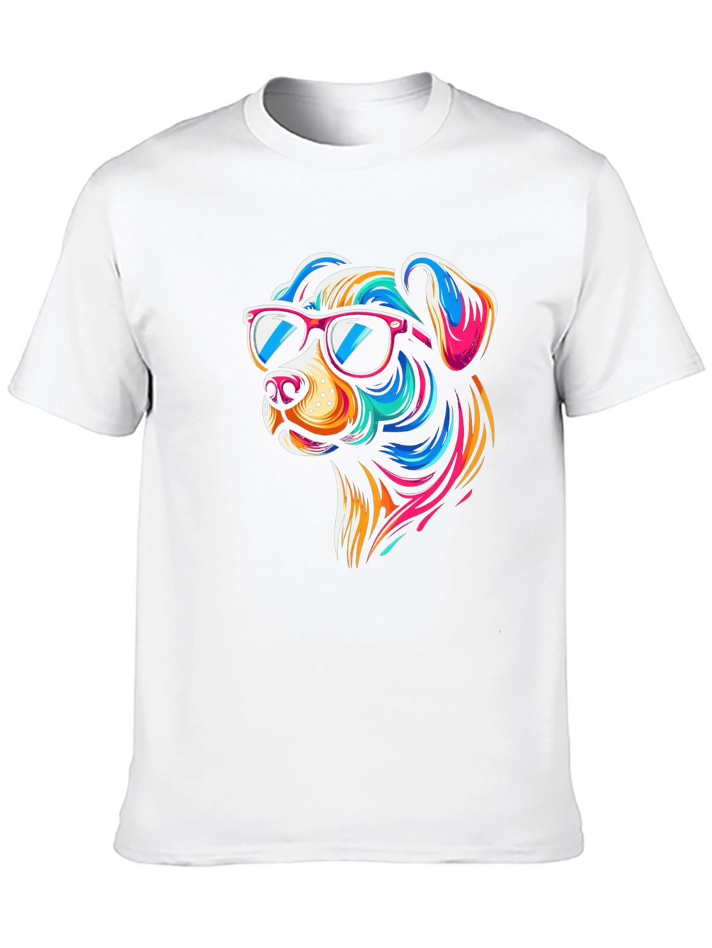 Cool Dog Graphic Tee - Black Cotton T-Shirt