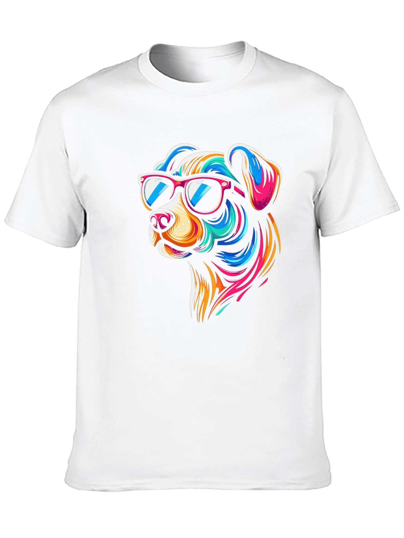 Cool Dog Graphic Tee - Black Cotton T-Shirt
