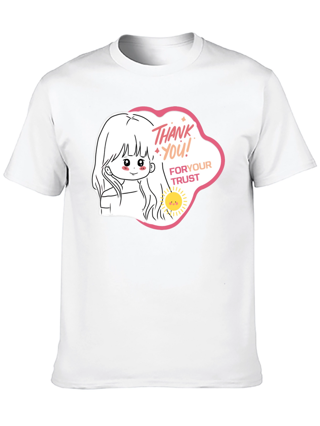 Cute Cartoon Graphic Black T-Shirt