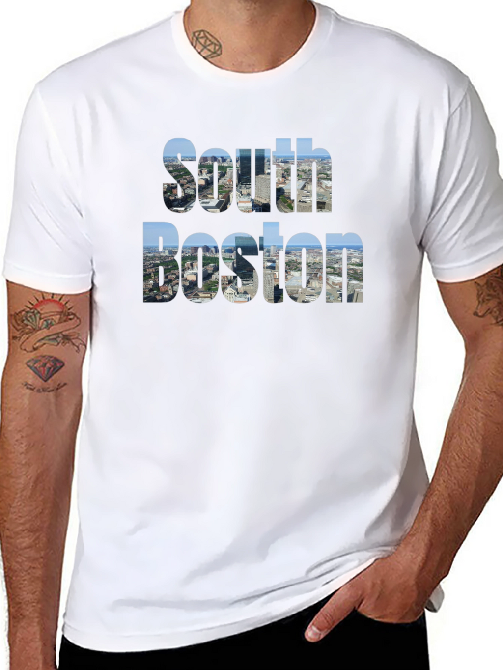 South Boston Graphic Tee - Cityscape Print