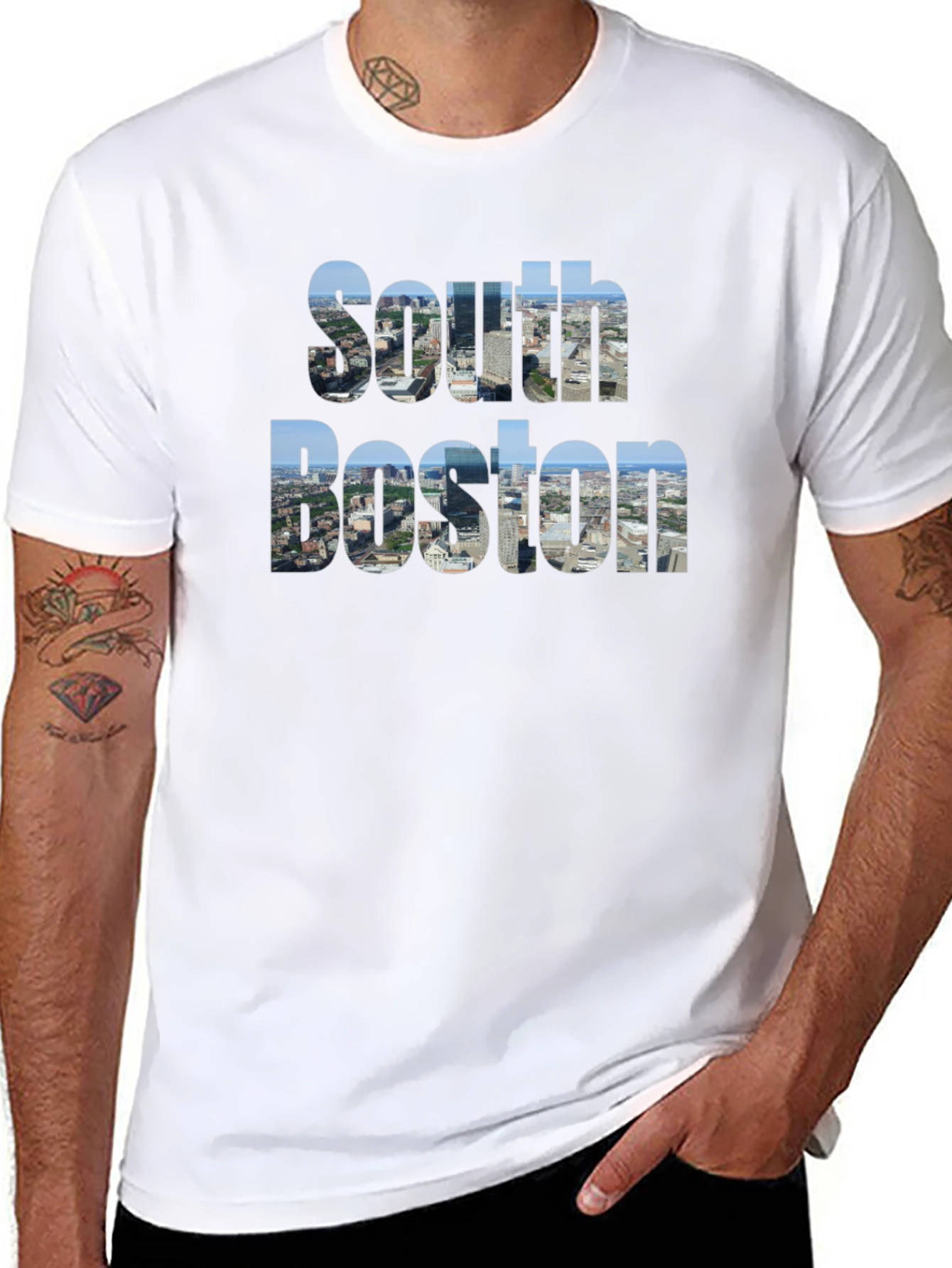 South Boston Graphic Tee - Cityscape Print