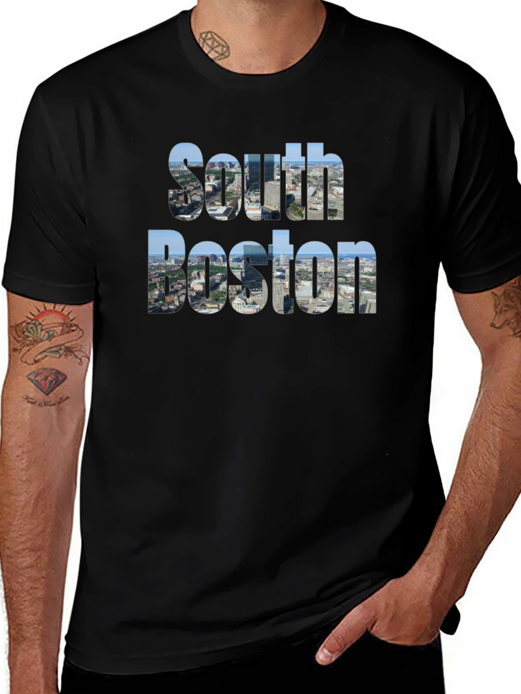 South Boston Graphic Tee - Cityscape Print