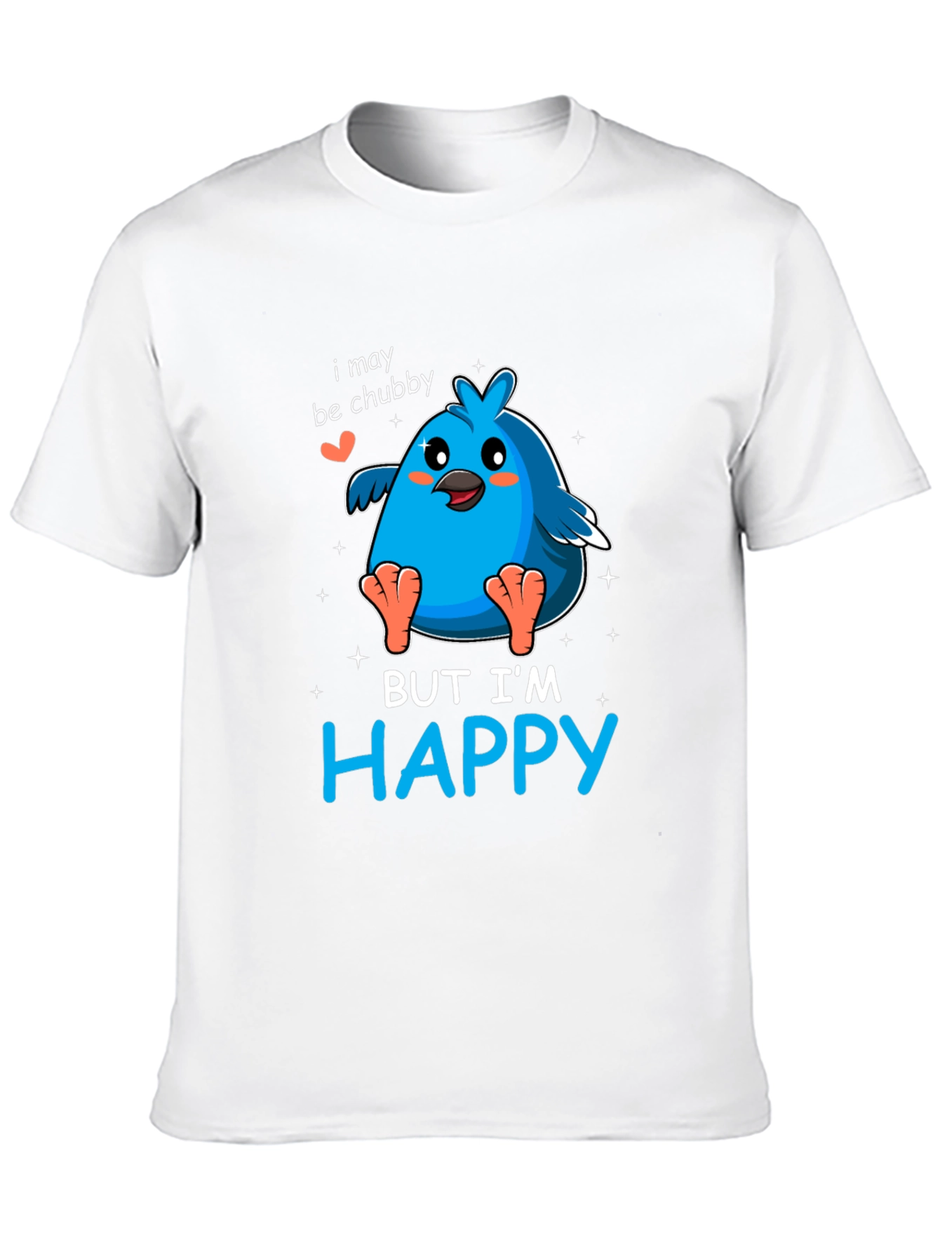 Chubby Bird Happy Graphic Tee - Black