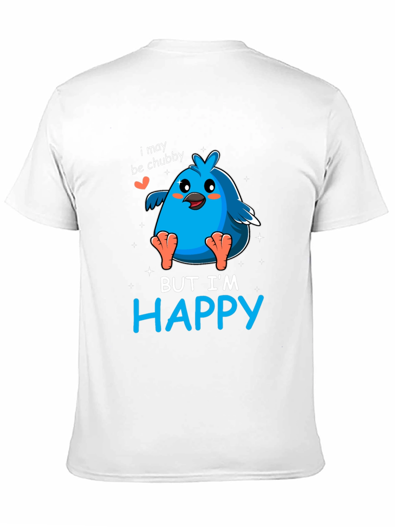 Chubby Bird Happy Graphic Tee - Black
