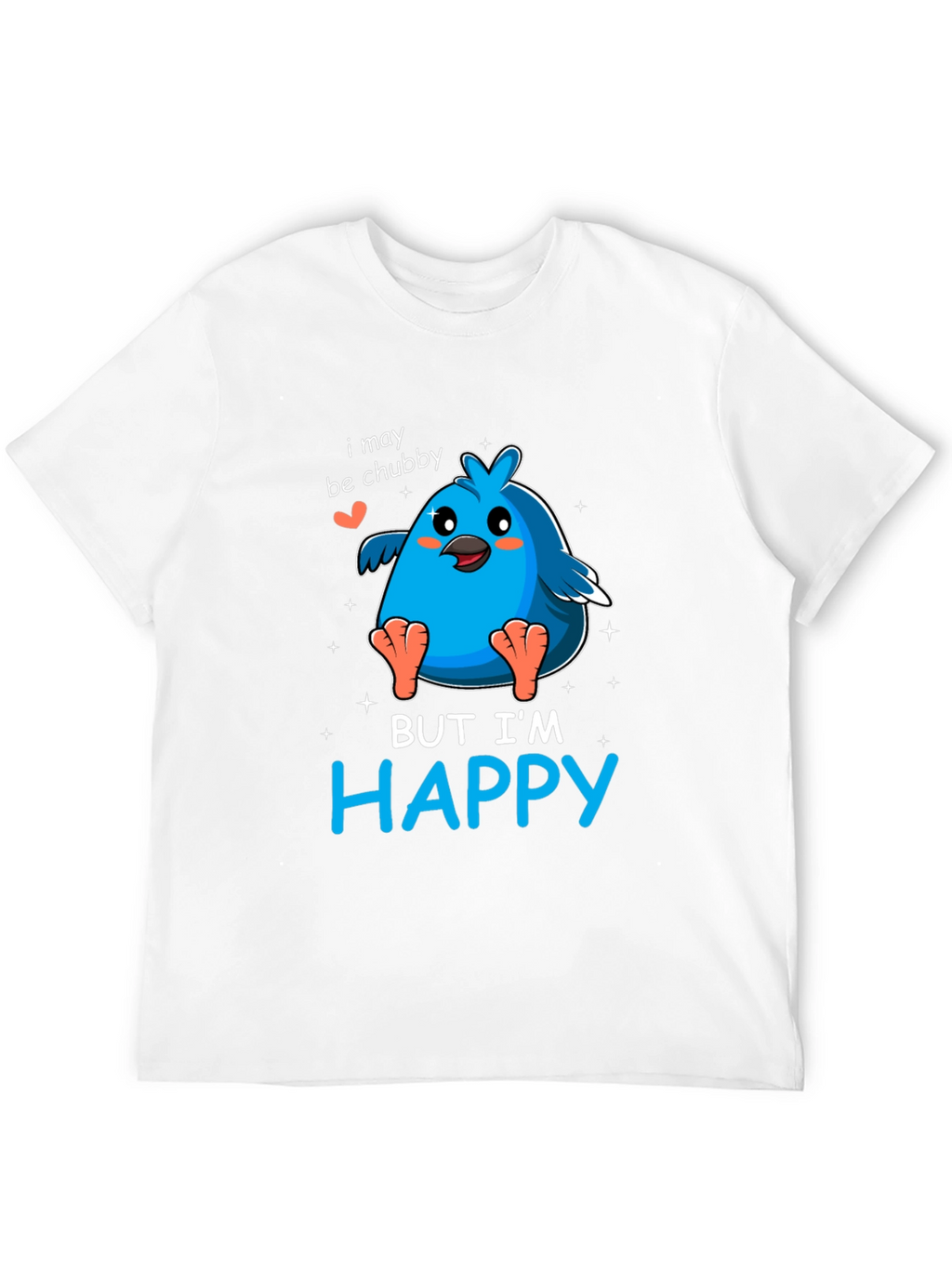 Chubby Bird Happy Graphic Tee - Black