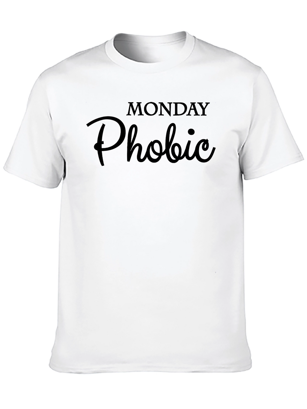 Monday Phobic Graphic T-Shirt - Black Cotton Tee