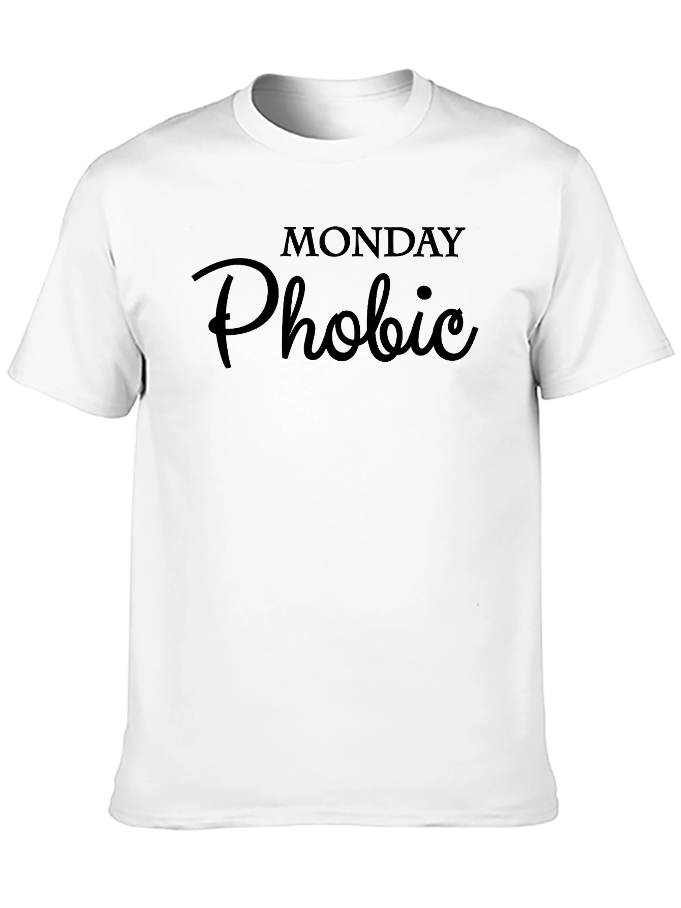 Monday Phobic Graphic T-Shirt - Black Cotton Tee