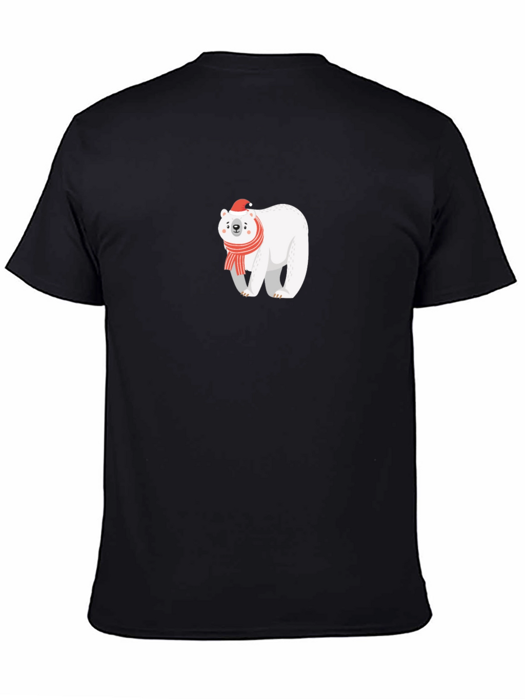 Festive Polar Bear Graphic Tee - Holiday Style