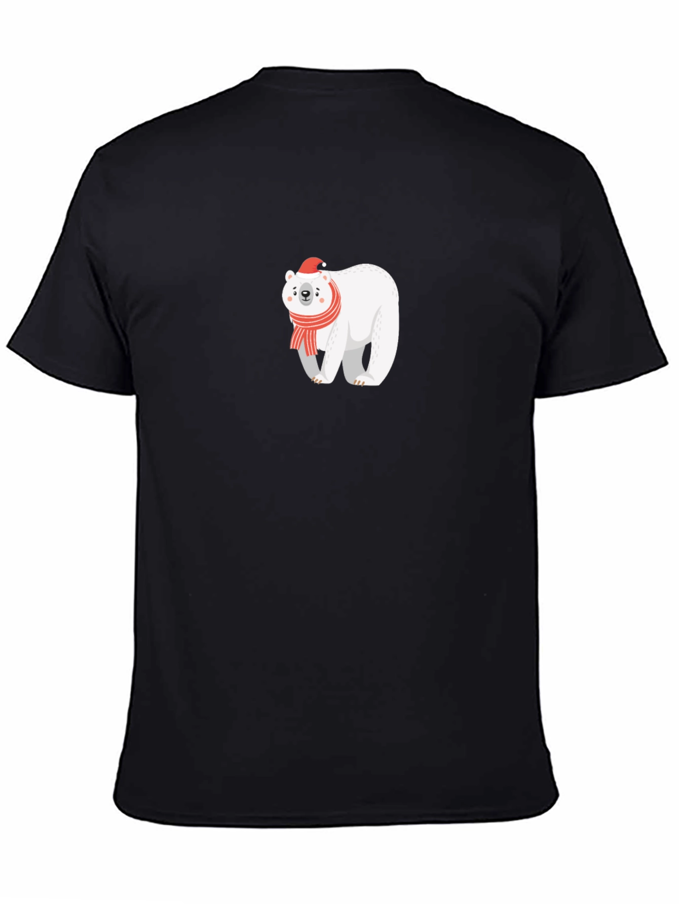 Festive Polar Bear Graphic Tee - Holiday Style