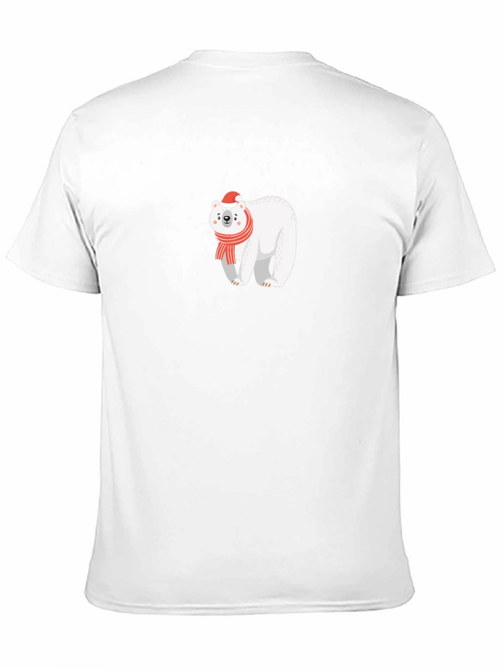 Festive Polar Bear Graphic Tee - Holiday Style