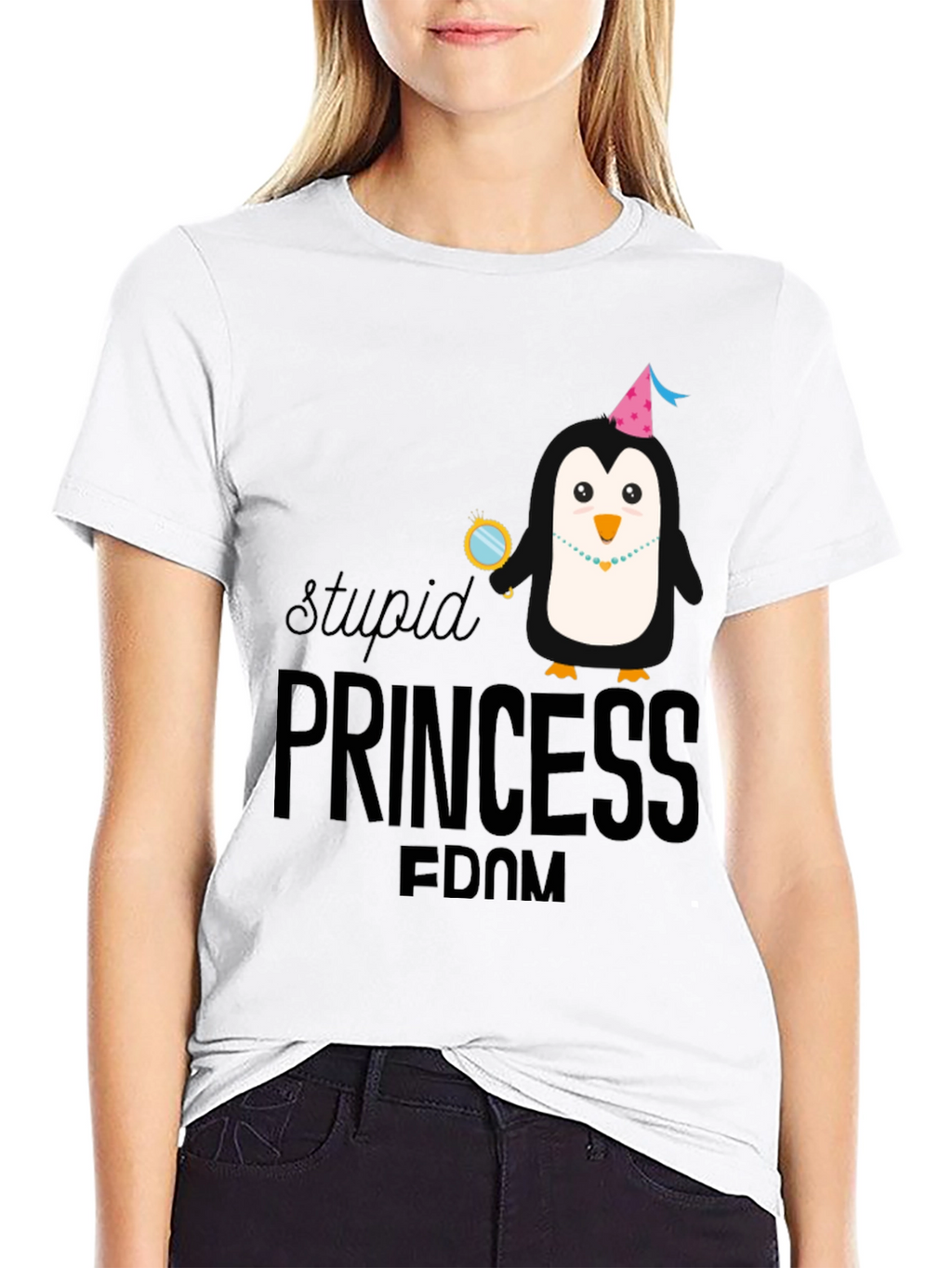 Stupid Princess Fdom Black T-Shirt