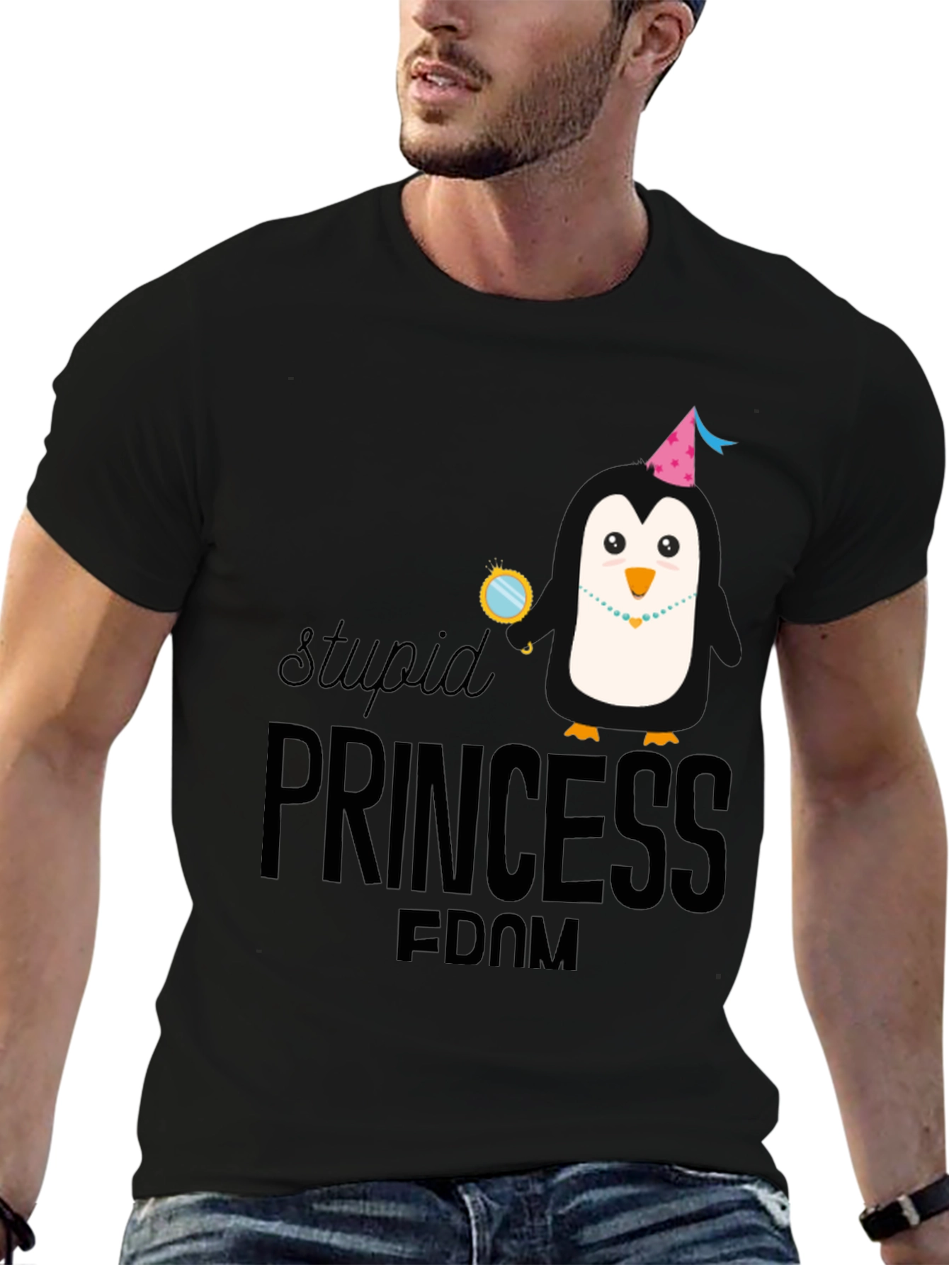 Stupid Princess Fdom Black T-Shirt