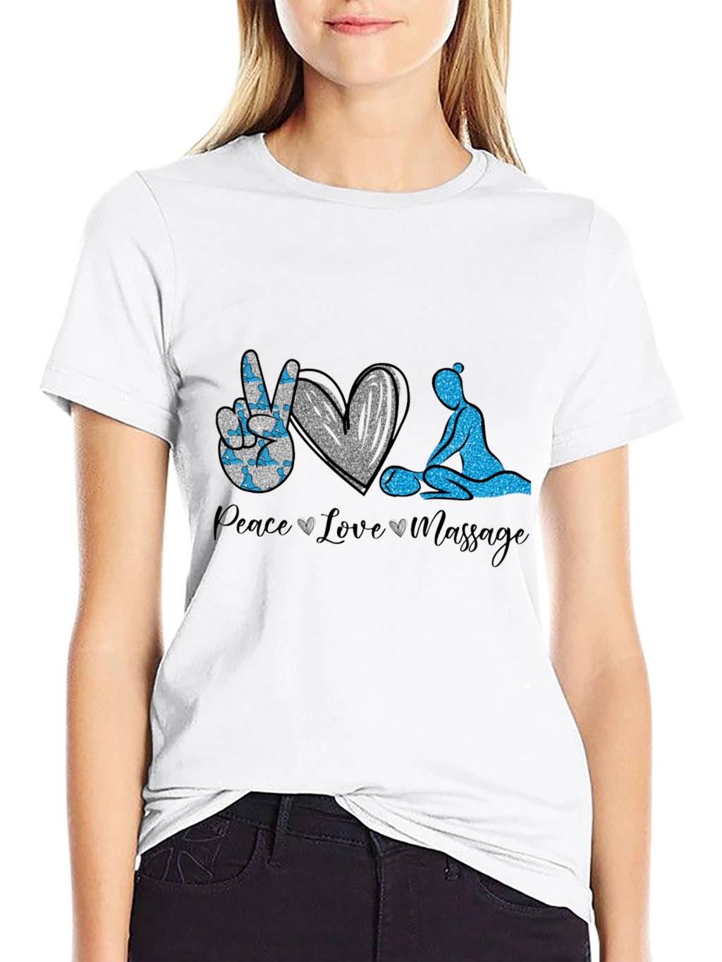 Peace Love Massage Graphic T-Shirt