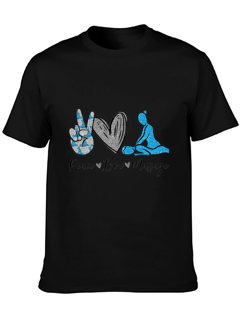 Peace Love Massage Graphic T-Shirt