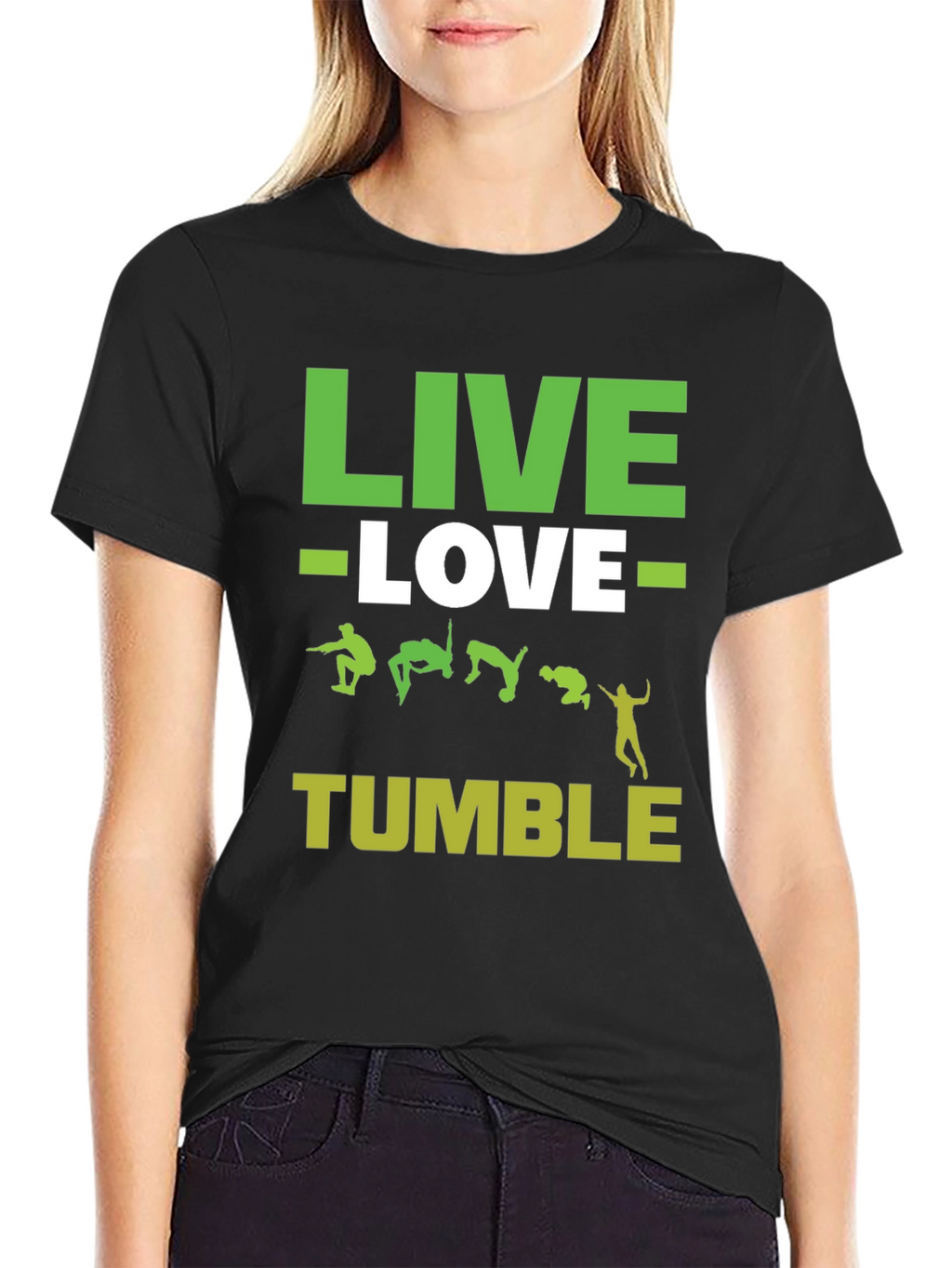 Live Love Tumble Black Graphic Tee