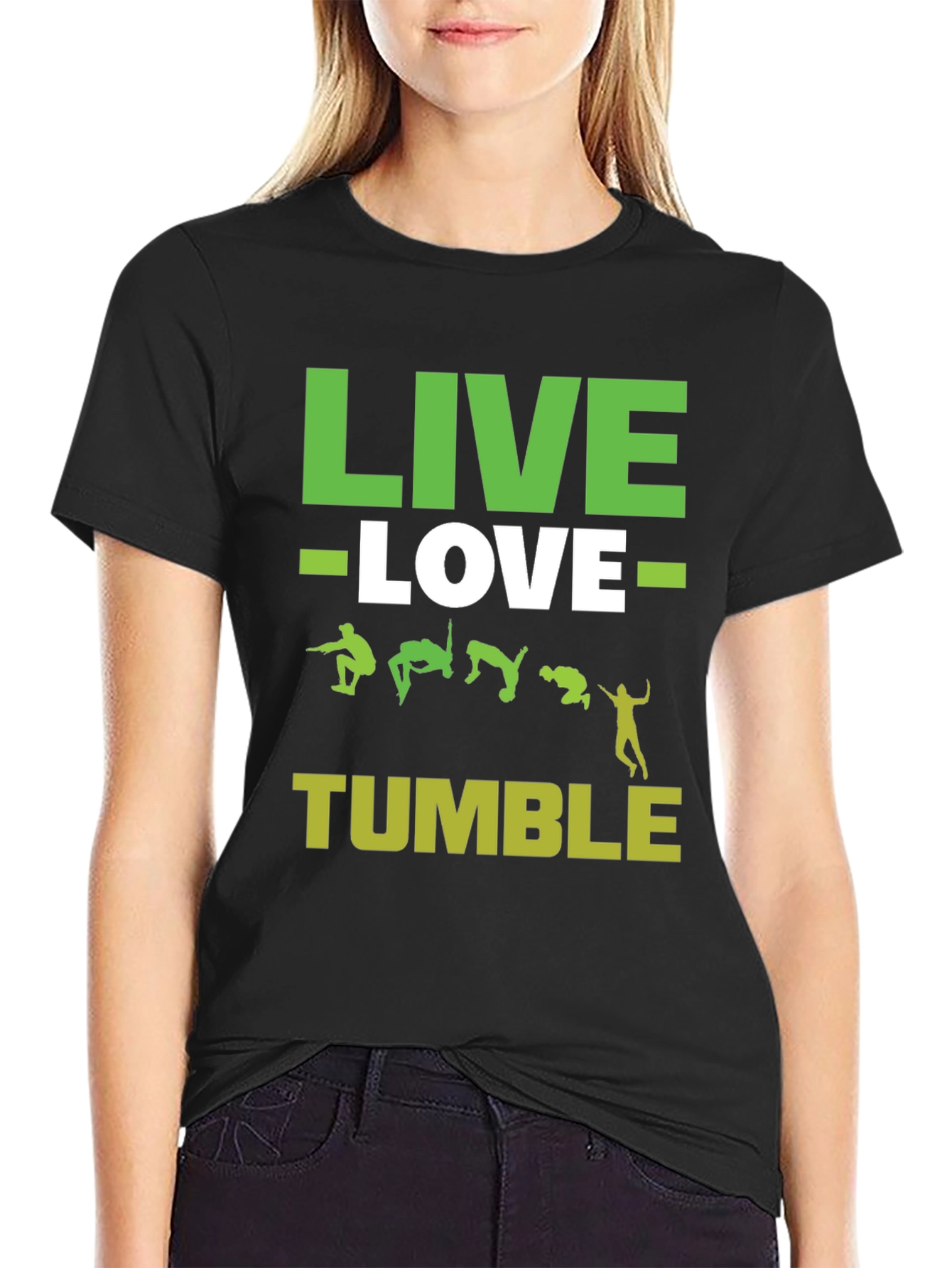 Live Love Tumble Black Graphic Tee