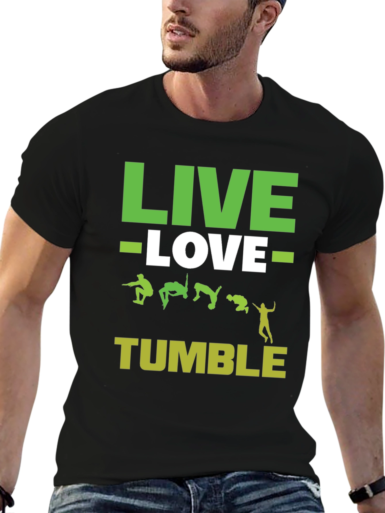 Live Love Tumble Black Graphic Tee