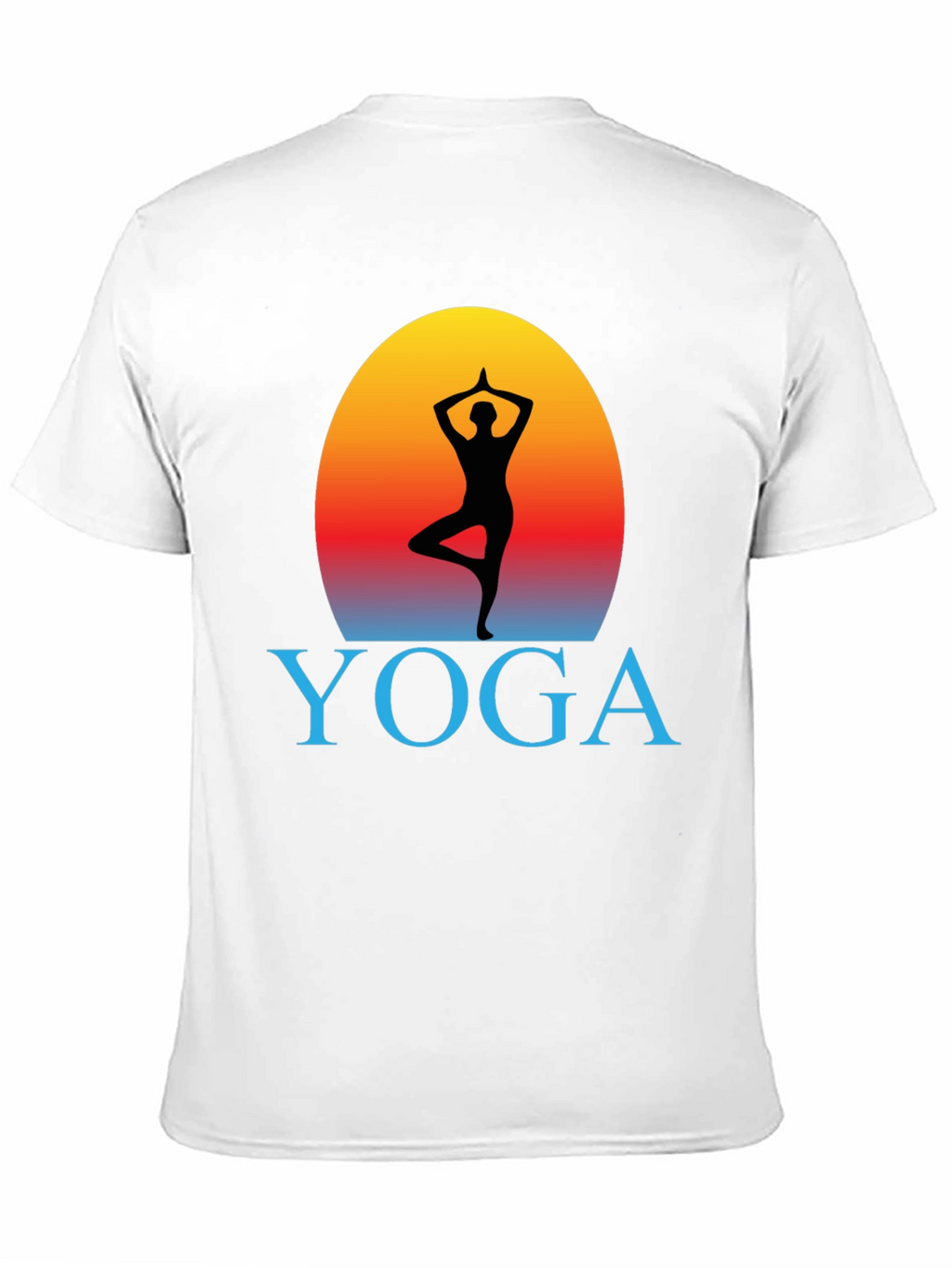 Yoga Pose Silhouette Graphic T-Shirt