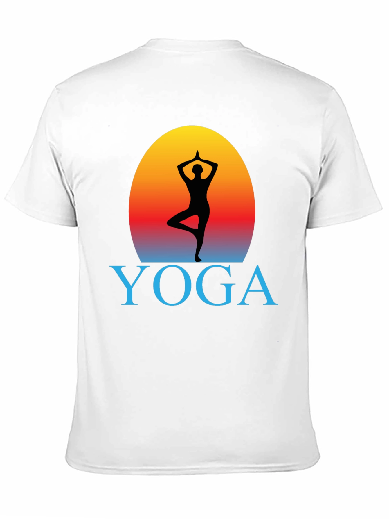 Yoga Pose Silhouette Graphic T-Shirt